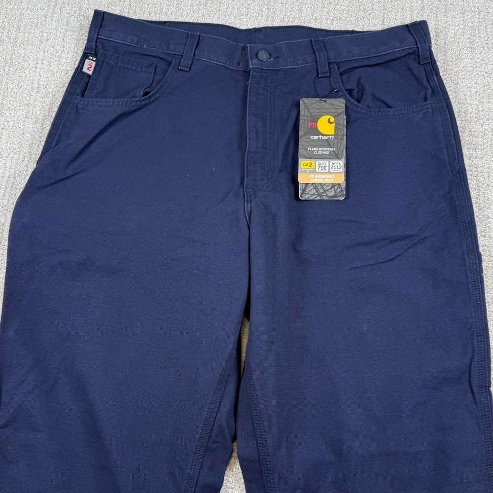 NEW Carhartt FR Mens 36x32 Midweight Canvas Jean Original Fit Work Pants FRB159